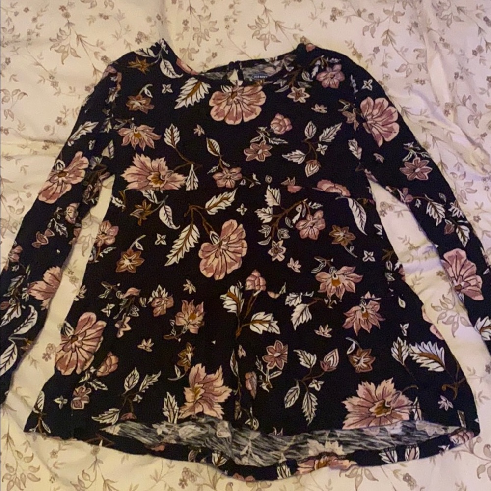 Girls long sleeve floral top